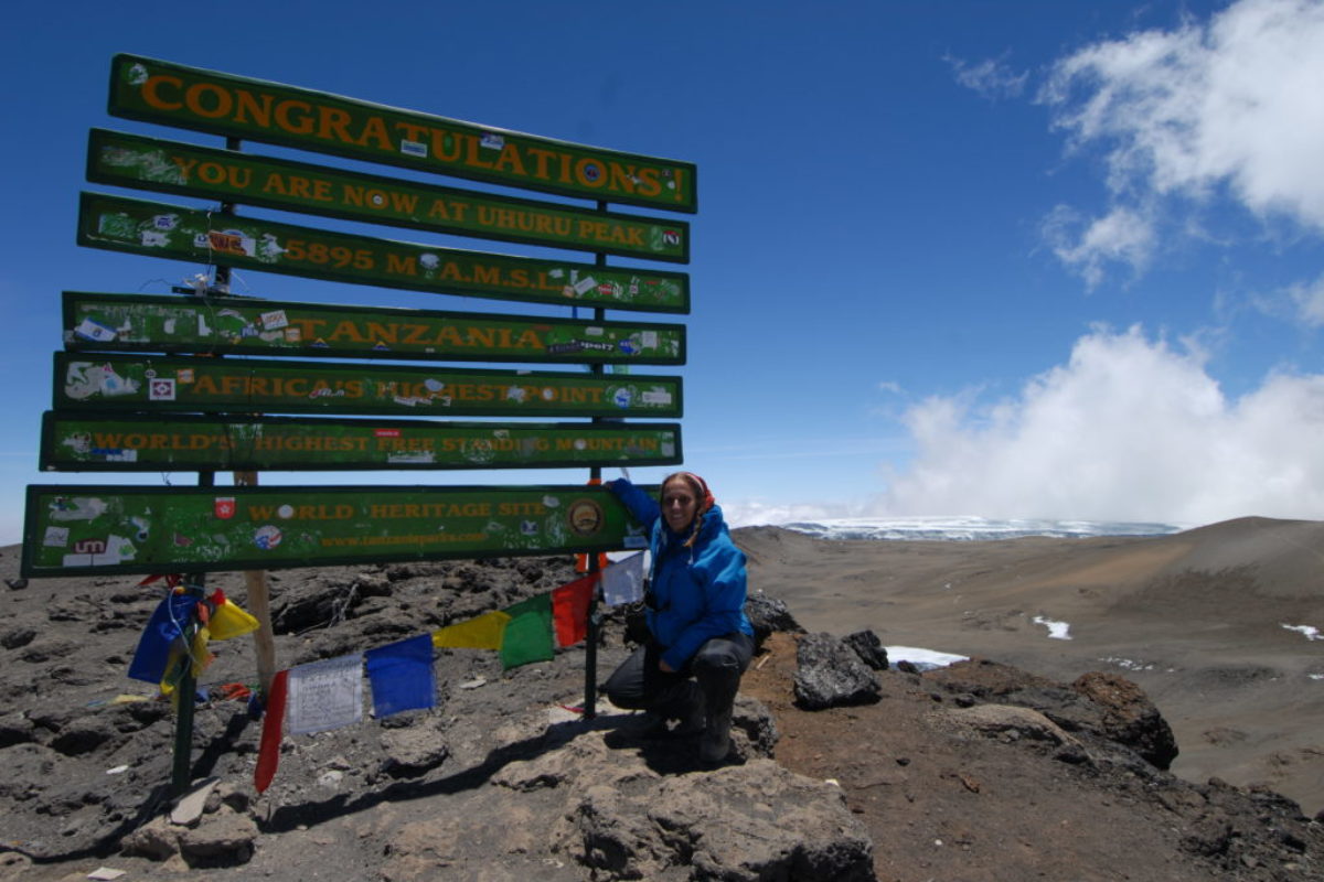 cathy at sign alone