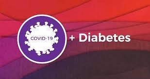 Covid -19 & Diabetes. picture of Covid-19 and Diabetes text