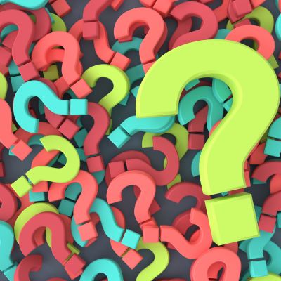 Picture of a pile of multi-colored question marks, representing an increasing number of inquiries about term products.